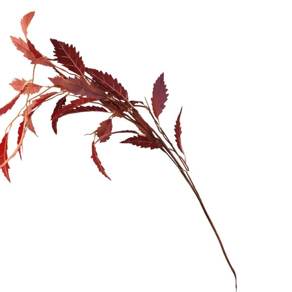 Artificial Burgundy Leaf Stem Bundle For Décor Arrangements Fall Floral Displays - Picture 3 of 16